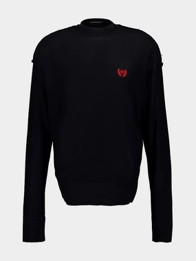 Oversized Sweater in Black Knitwear Mens - men's sweaters sale