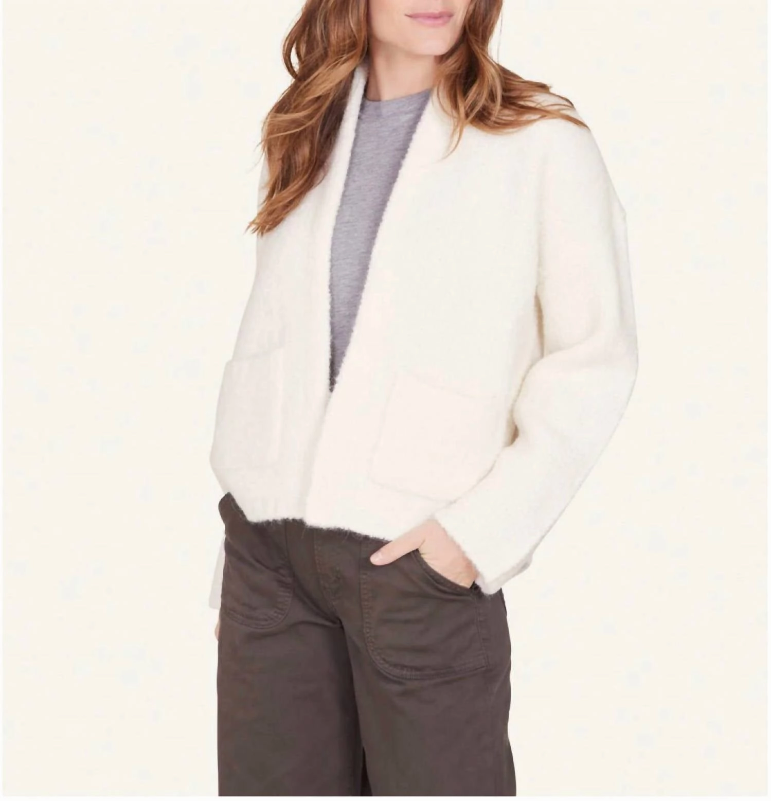 Owen Sweater Jacket In Snow