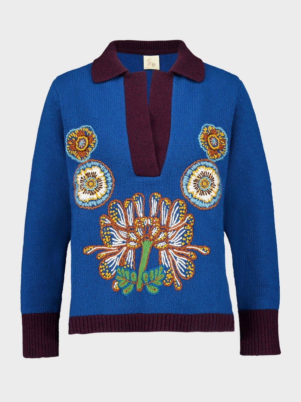 Oyester Flower Merino Wool Jumper Knitwear Womens - women's knitwear cheap