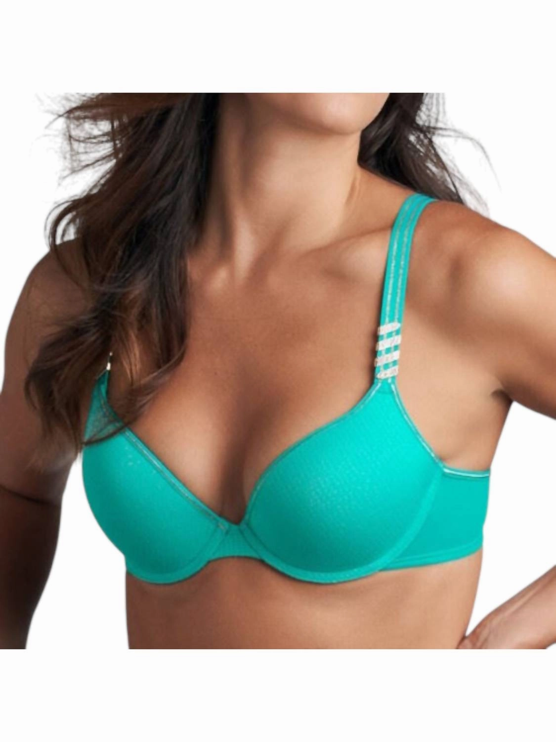Padded Balcony Bra In Turquoise