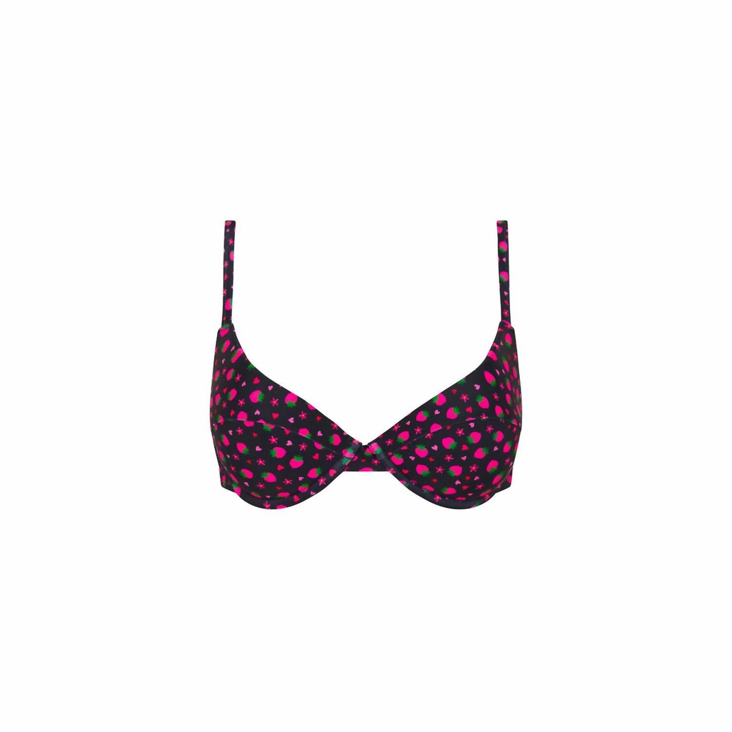 Padded Underwire Top In Ruby Kisses