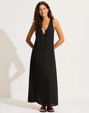 Palermo Keyhole Maxi Dress - Black Swim Womens - bikinis clearance