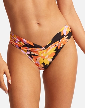 Palm Springs Twist Band Hipster Bikini Pant - Black Swim Womens - sport swimwear clearance