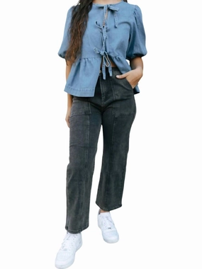 Paneled Stretch Pants In Black womens high-waisted pants online