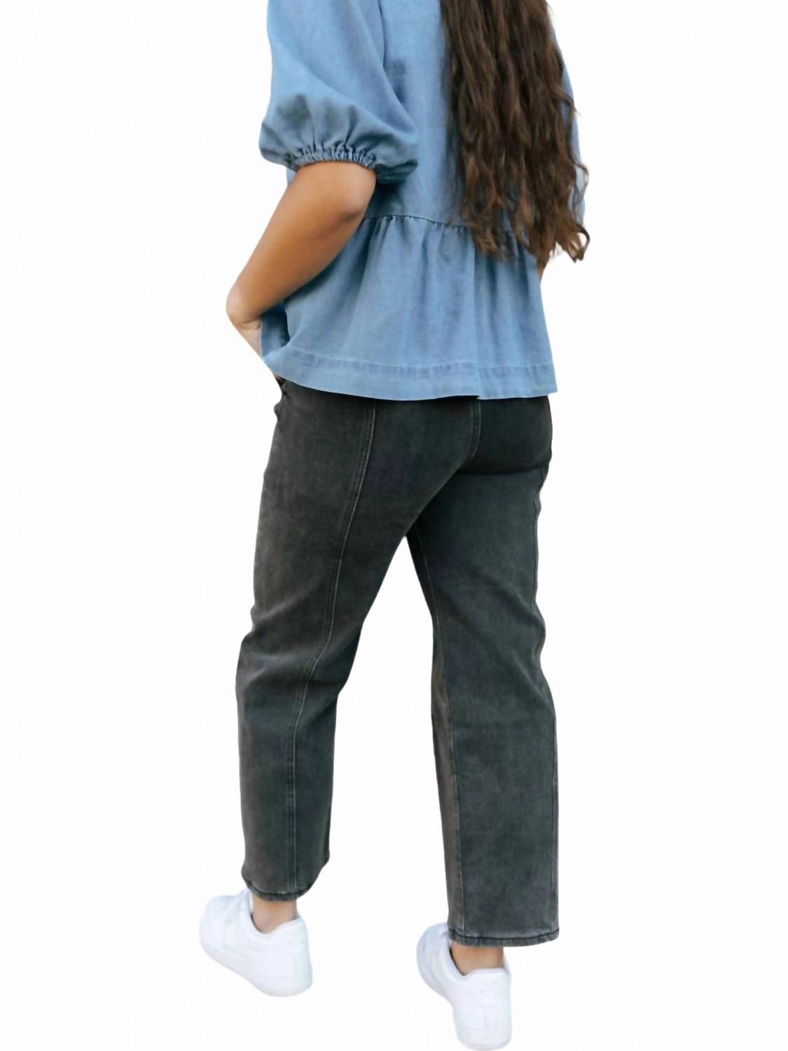 Paneled Stretch Pants In Black