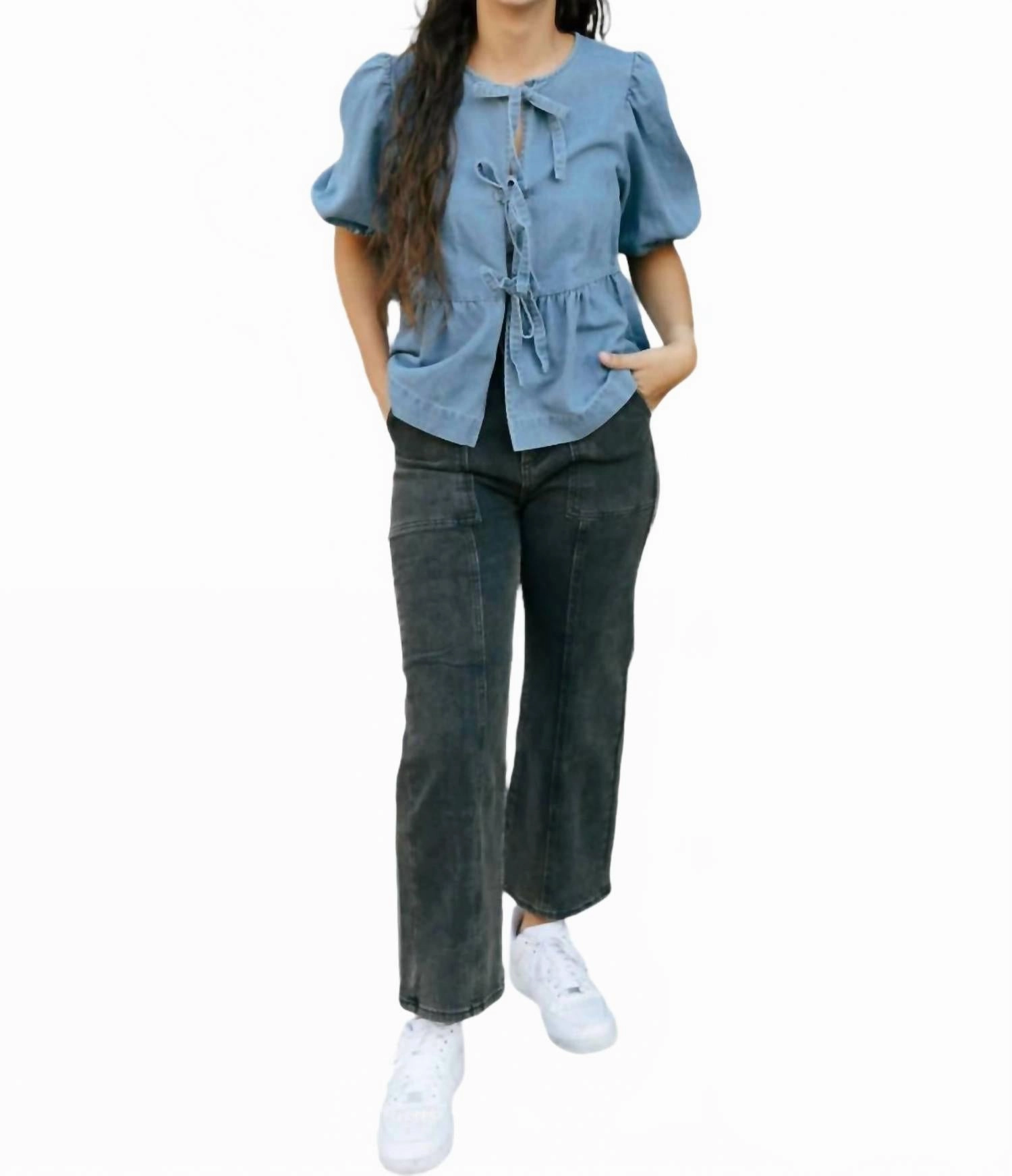 Paneled Stretch Pants In Black