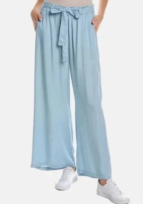 Paper Bag Pant In Light Blue womens sweatpants cheap