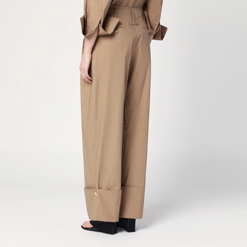 park Women's Camel-Colou Cuffed Trousers