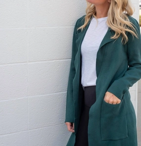 Parma Cardigan In Pine Green Tops Womens - bodysuits clearance