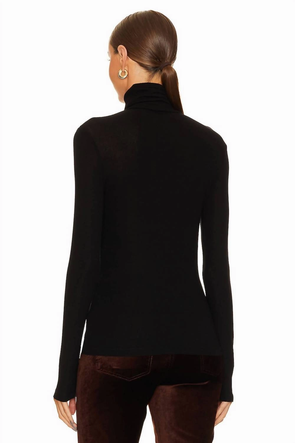 Pascale Turtleneck Top In Black