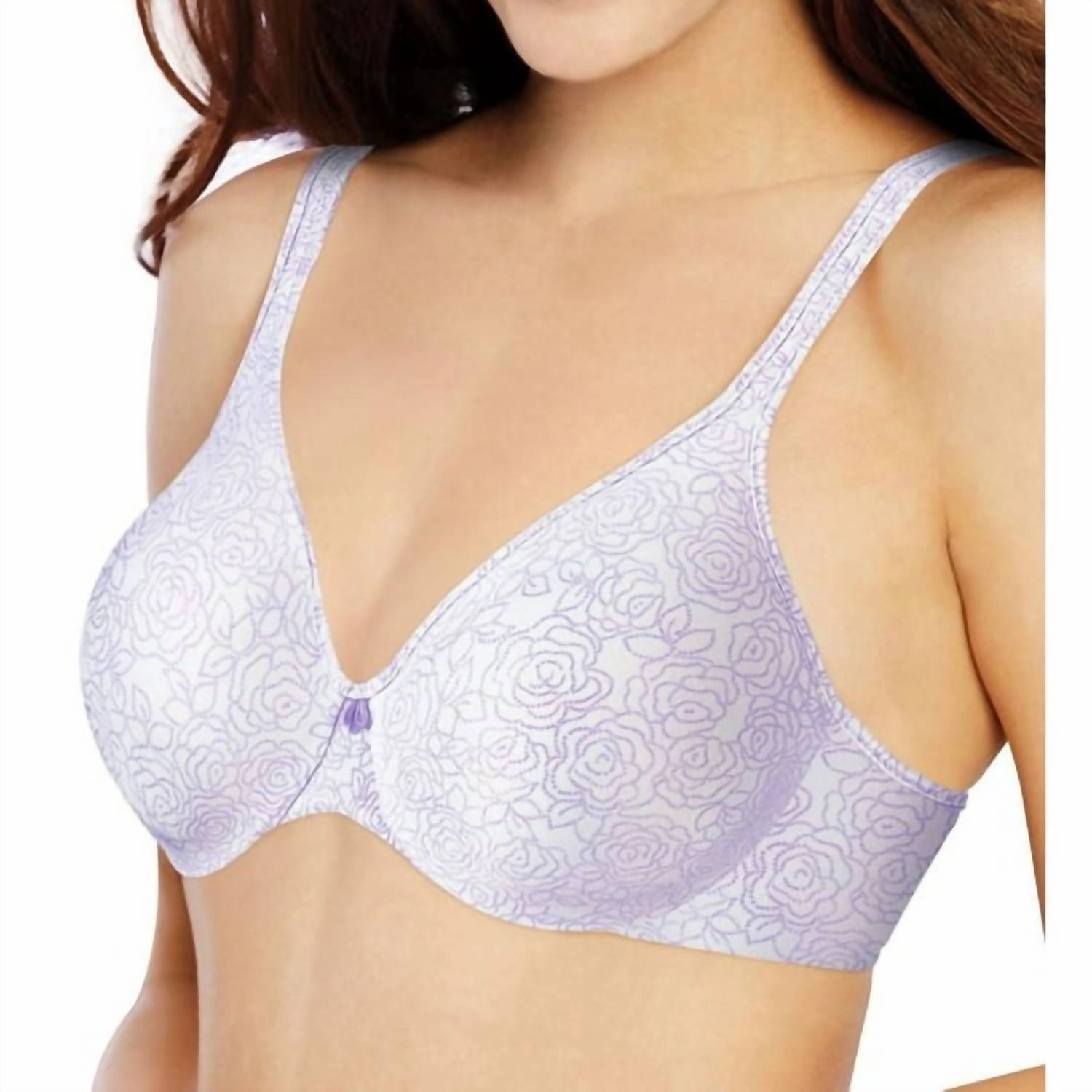 Passion For Comfort Underwire Bra In Lilac Rose Print