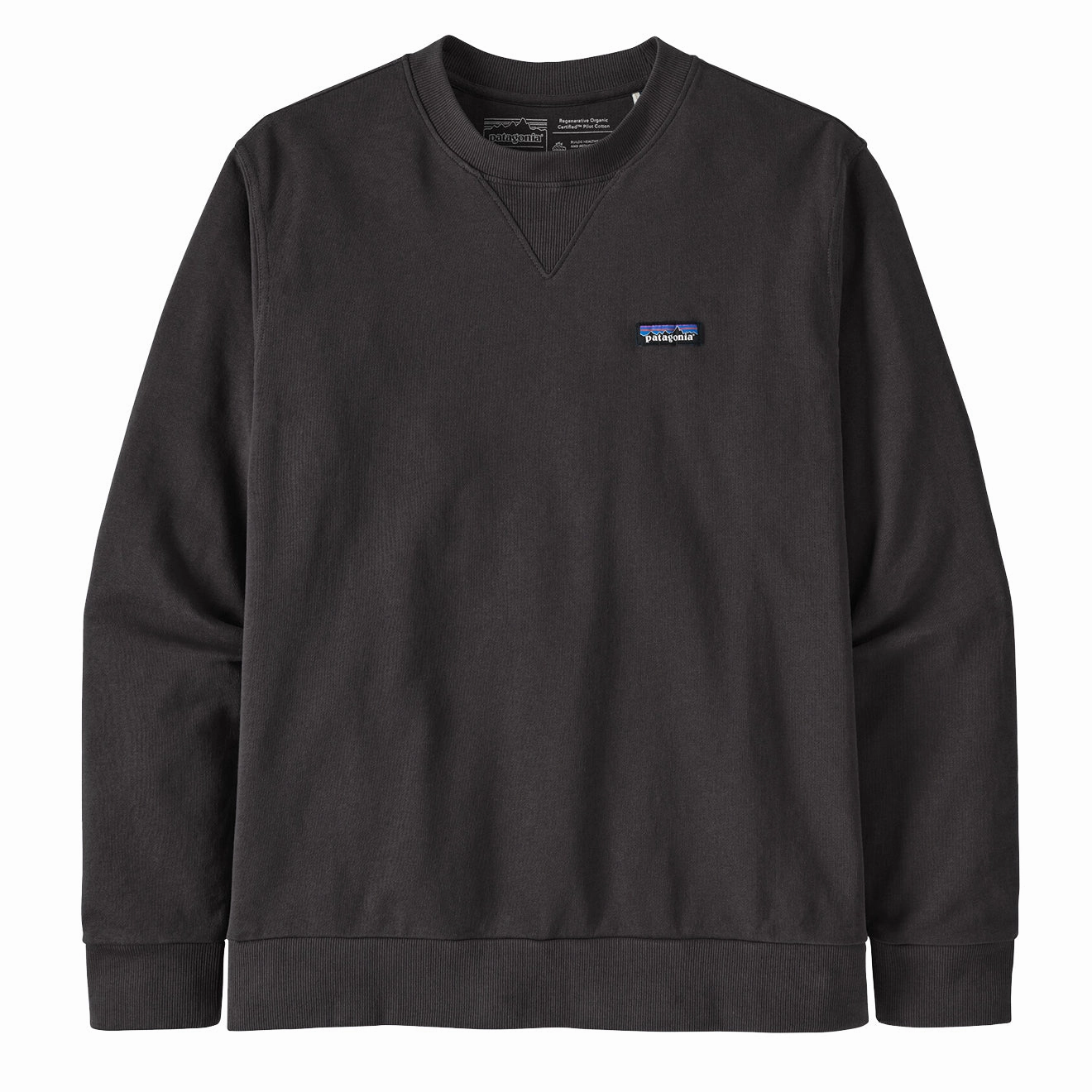 Patagonia Regenerative Organic Certified Cotton Crewneck Sweatshirt Ink Black mens long sleeves cheap