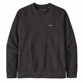 Patagonia Regenerative Organic Certified Cotton Crewneck Sweatshirt Ink Black mens long sleeves cheap