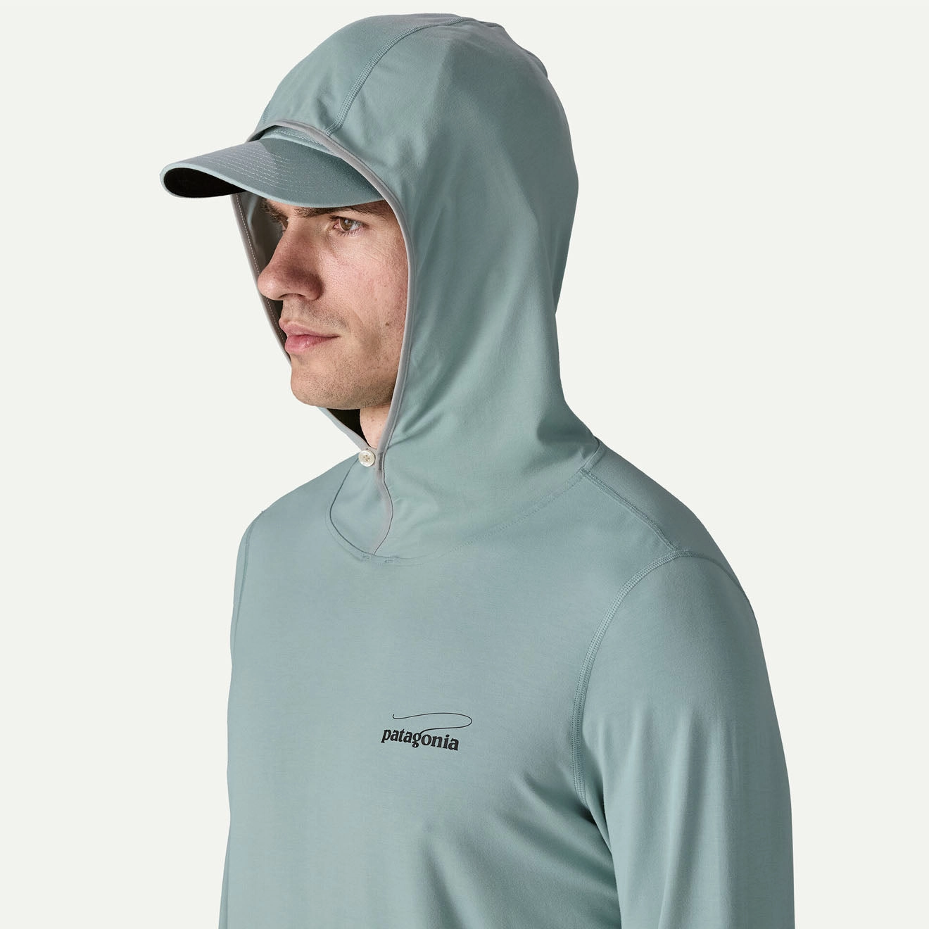 Patagonia Tropic Comfort Natural Graphic Hoody Casting Logo / Thermal Blue