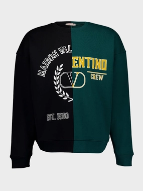 Patchwork Logo-Print Sweatshirt Tops Mens - thermal tops