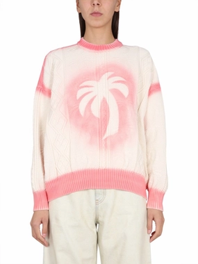 Patent Leather Effect Palm Sweater Tops Womens - silk tops clearance