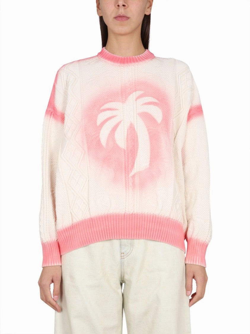 Patent Leather Effect Palm Sweater Tops Womens - silk tops clearance
