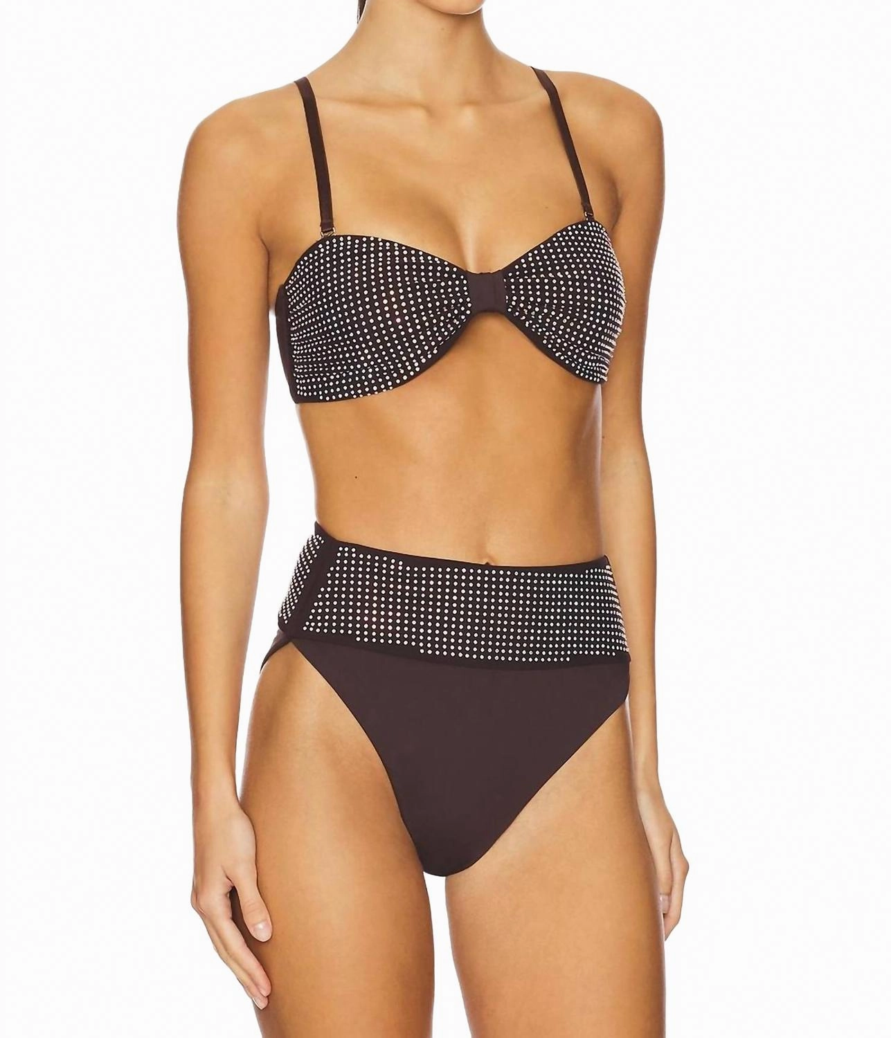 Paula Rhinestone Bra In Java Jewel