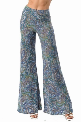 Payton Paisley Plazzo Pant In Multi womens palazzo pants deal