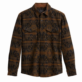 Pendleton La Pine Overshirt Harding Trail Slate mens tank tops best deals