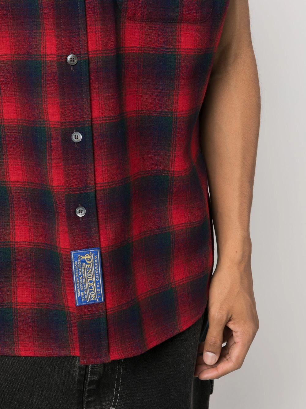 Pendleton Plaid Check-Print Sleeveless Shirt