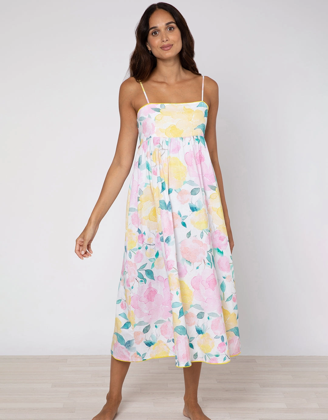 Peony Tie Back Midi Dress - Lemon Swim Womens - bikinis clearance