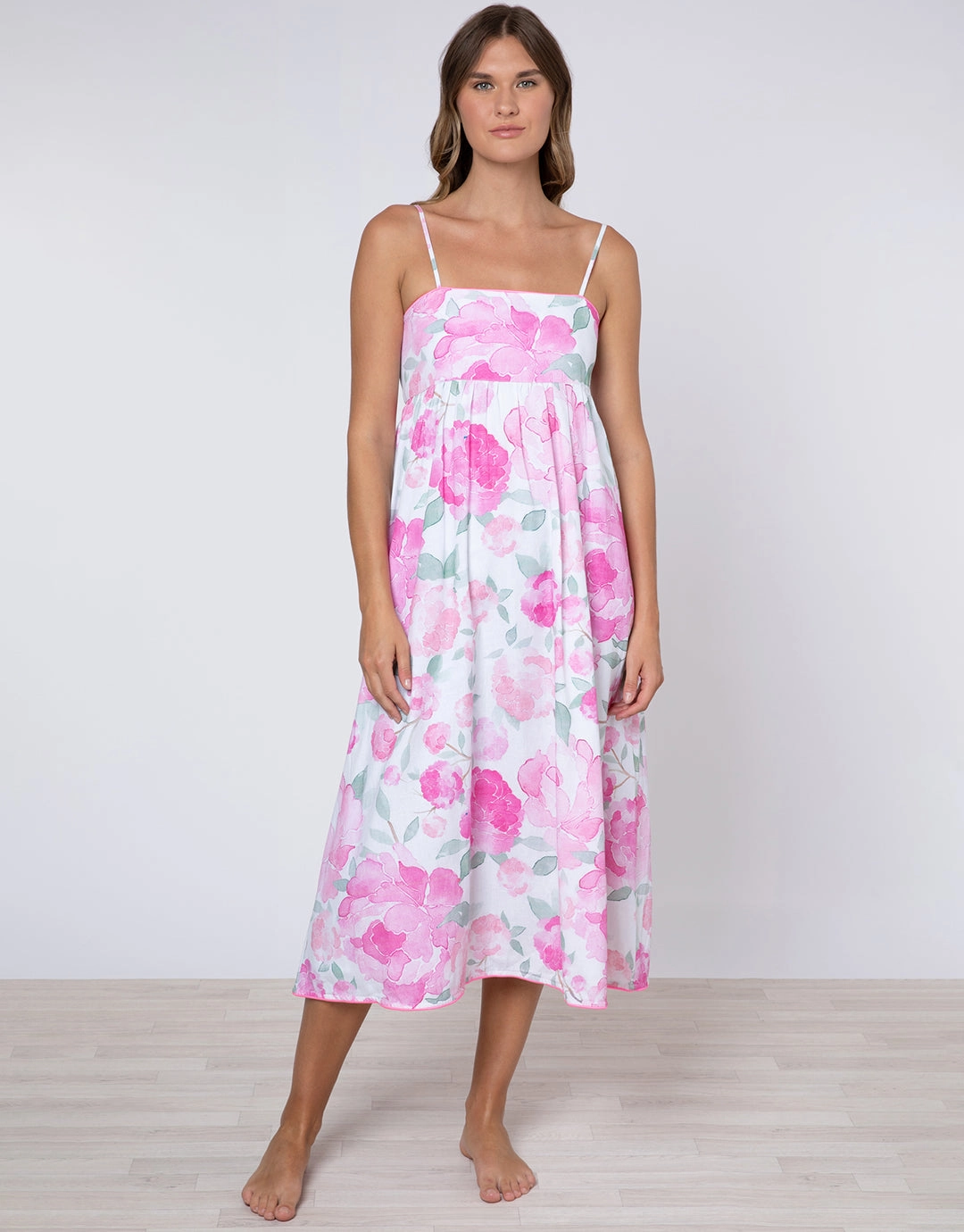 Peony Tie Back Midi Dress - Pink Swim Womens - bikinis clearance