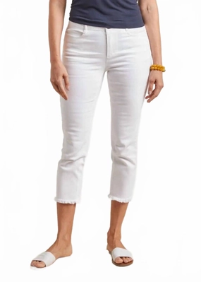Perfect Capri Jeans In White womens wide-leg pants promo