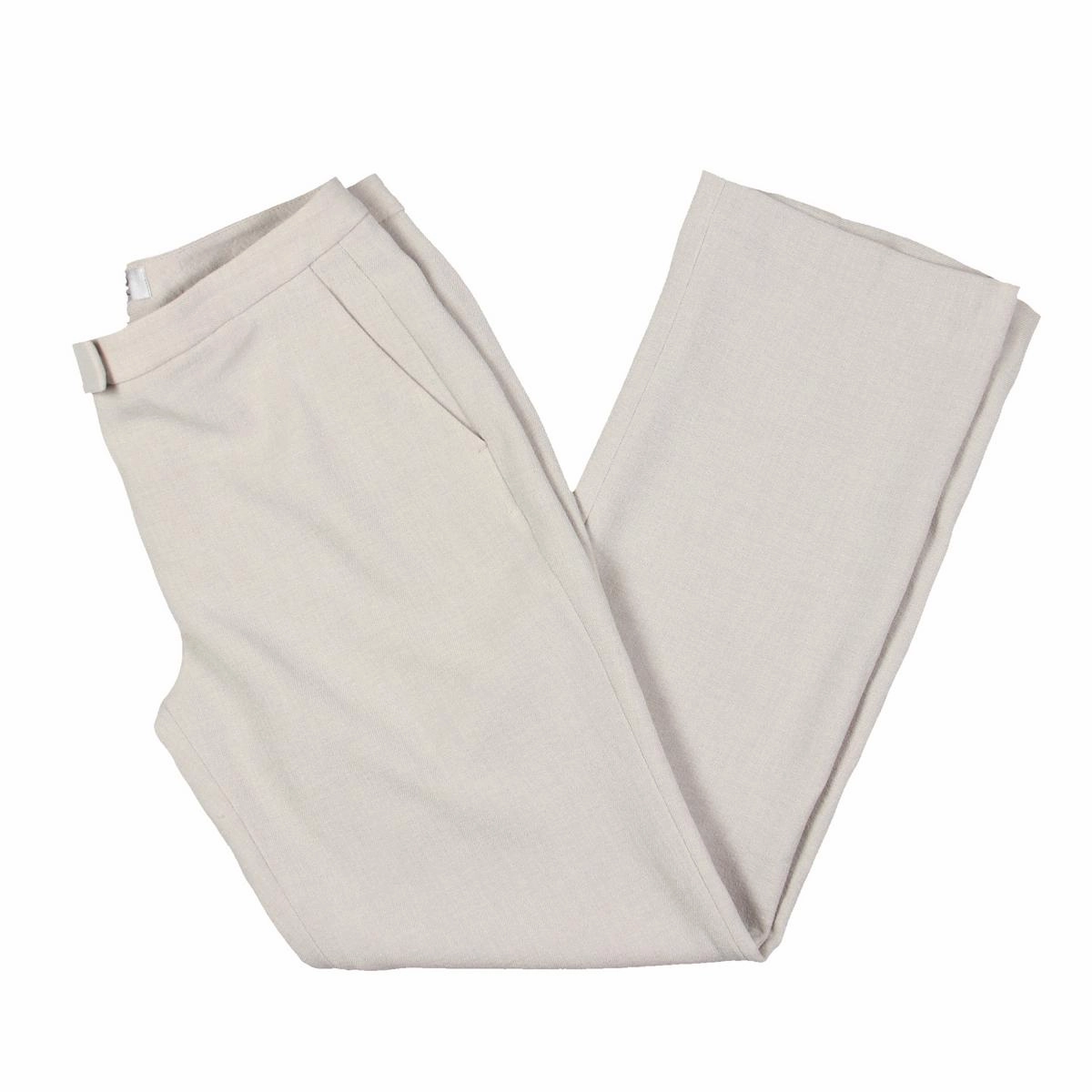 Petites Womens Mid Rise Office Trouser Pants
