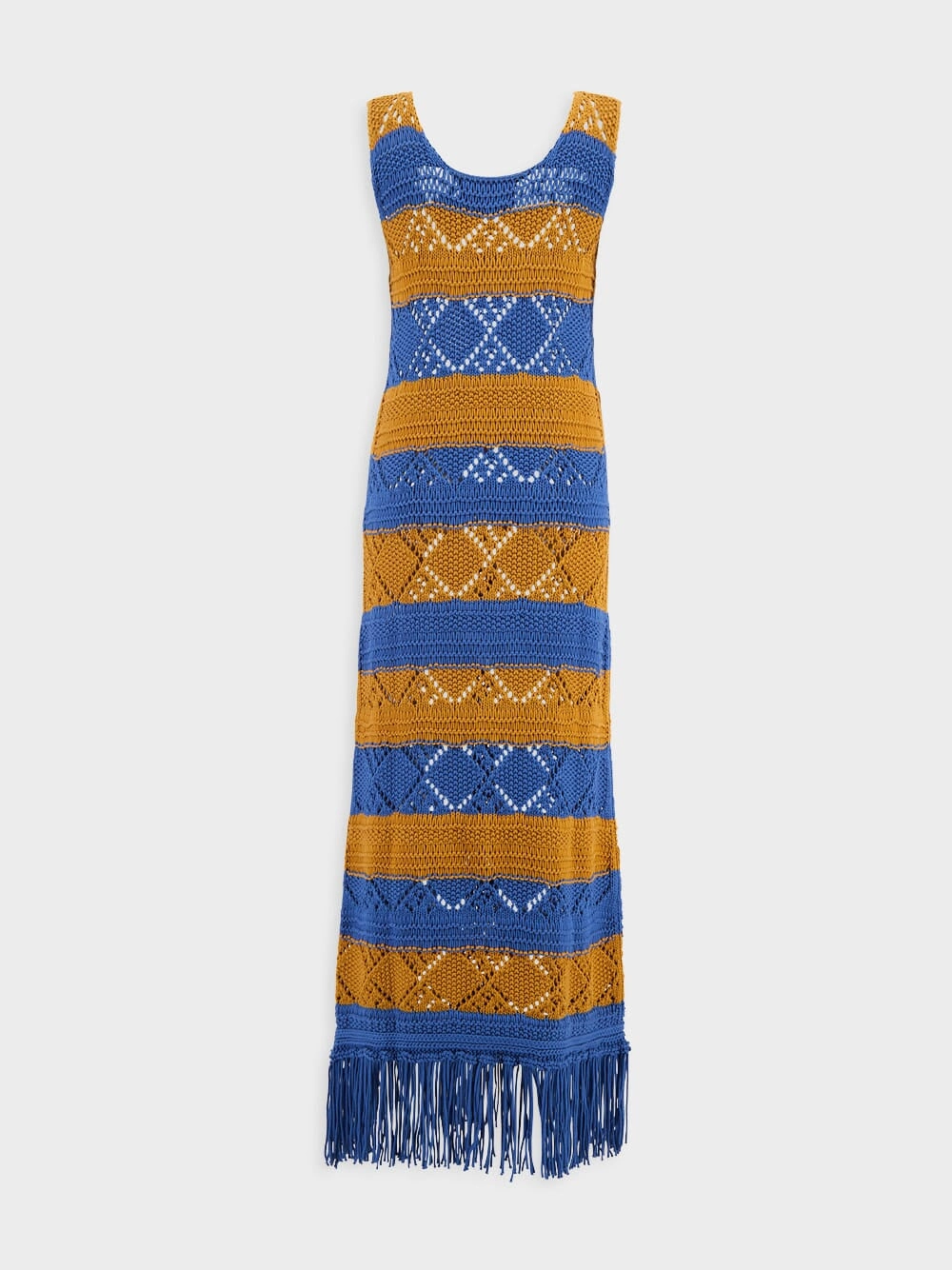 Petrol Blue Tassel Dress
