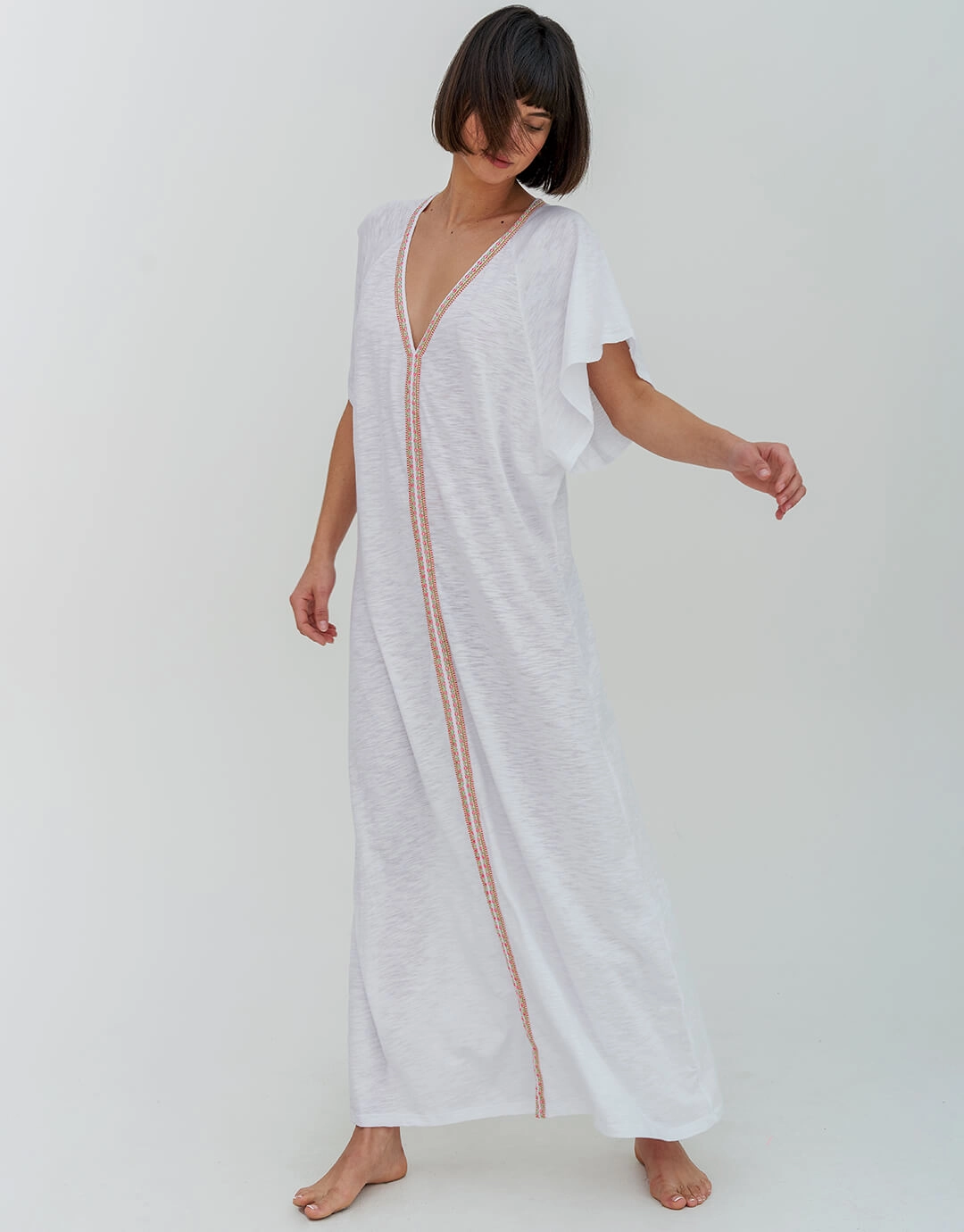 Pima Abaya Dress - White Swim Womens - swimwear sale