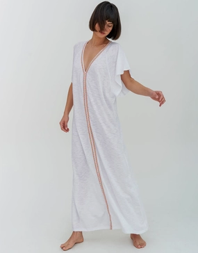 Pima Abaya Dress - White Swim Womens - swimwear sale