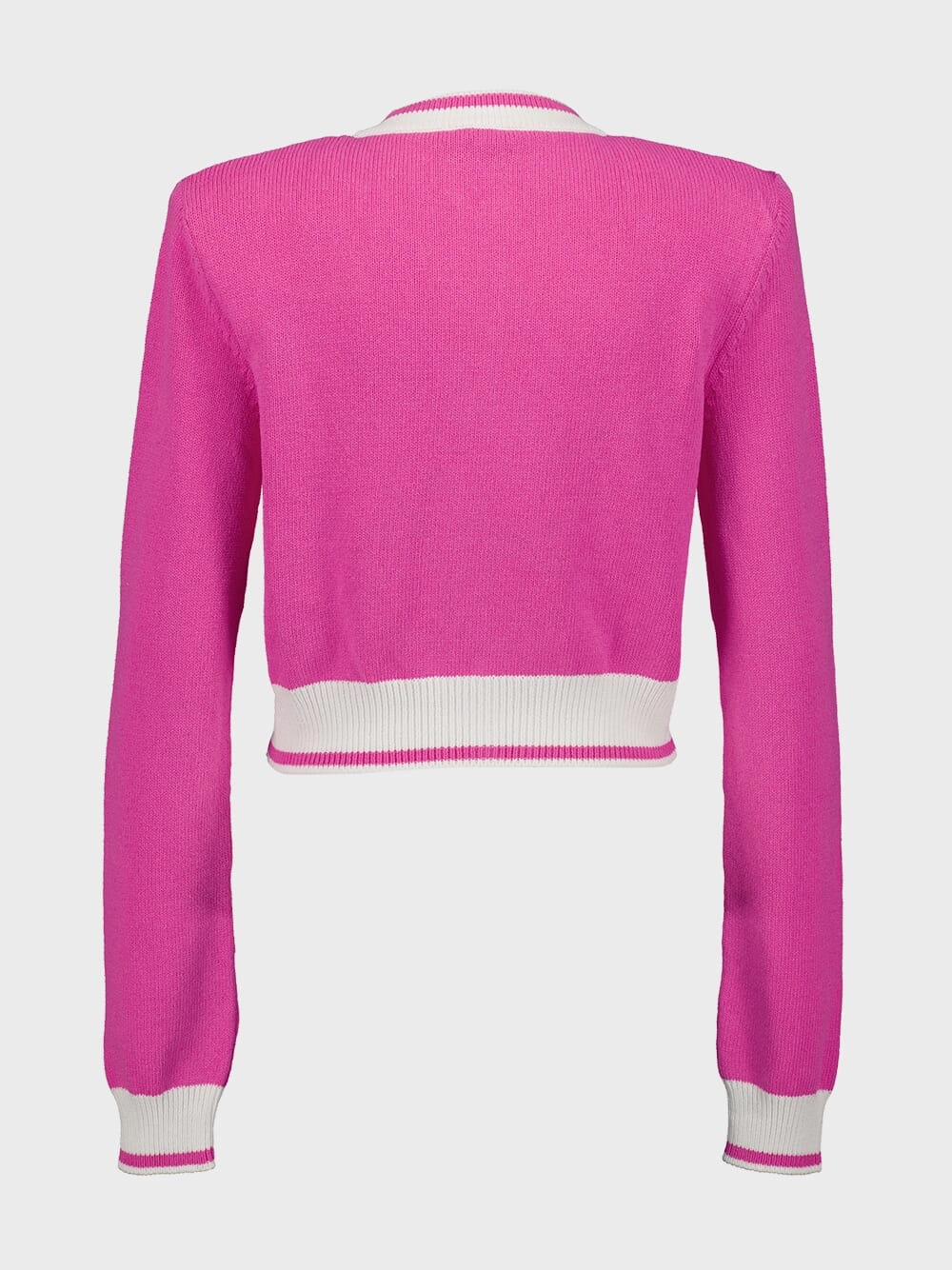 Pink Balmain Signature Knit Cardigan