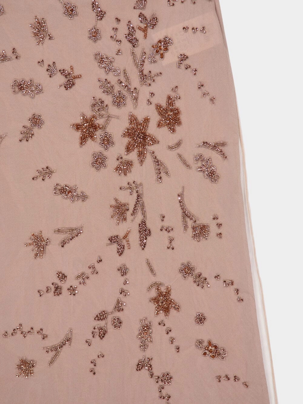 Pink Embroidered Tulle Skirt