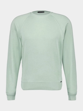 Pistachio Crewneck Cotton Sweatshirt Tops Mens - thermal tops
