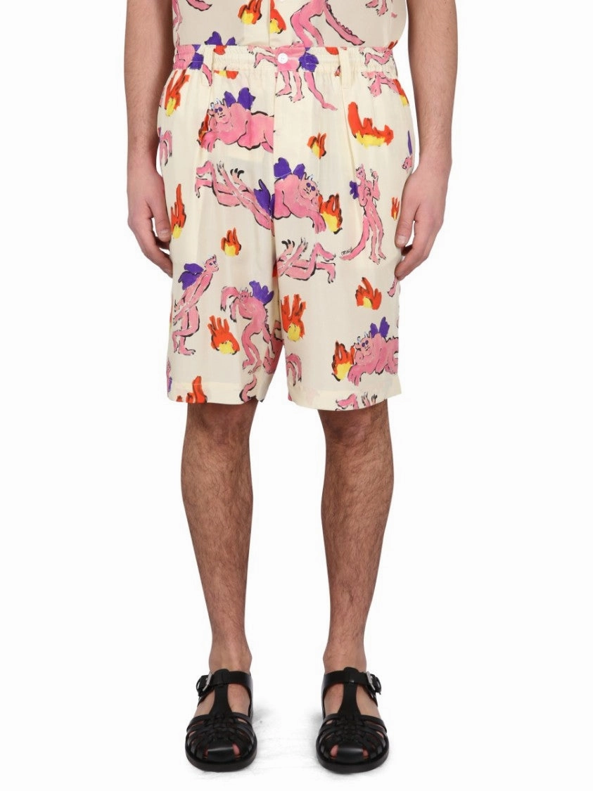 Playful Print Bermuda Shorts