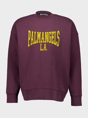 Plum and Yellow College Sweatshirt Tops Mens - thermal tops