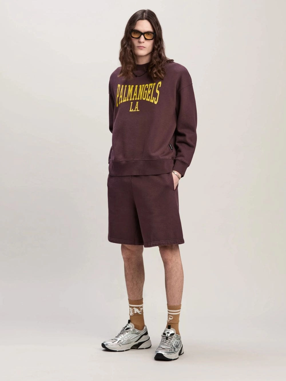 Plum and Yellow College Sweatshirt