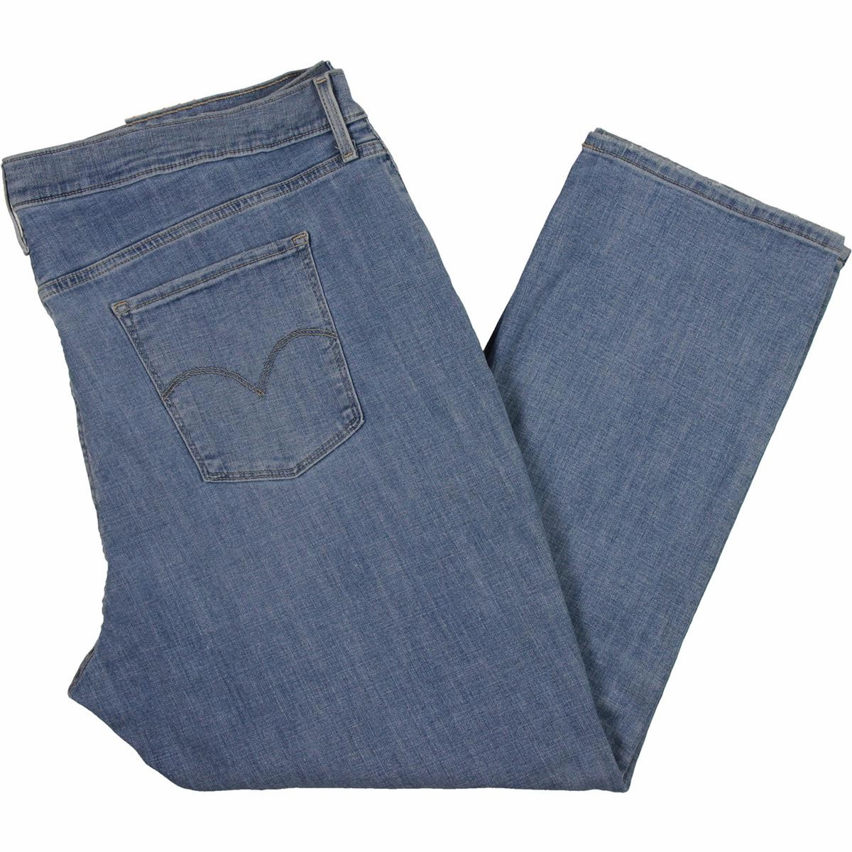 Plus 724 Womens High Rise Slim Straight Leg Jeans