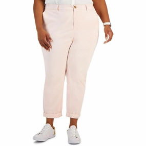 Plus Hampton Womens High Rise Straight Leg Chino Pants womens capris online shop