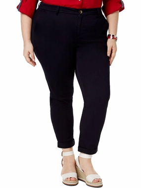 Plus Hampton Womens Slim High-Rise Chino Pants womens capris online shop