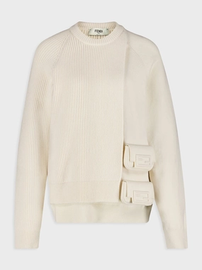 Pocket-Detailed Wool Cashmere Jumper Knitwear Womens - women's knitwear cheap