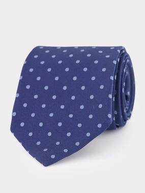 Polka Dot-Print Tie Suits Mens - men's suits outlet