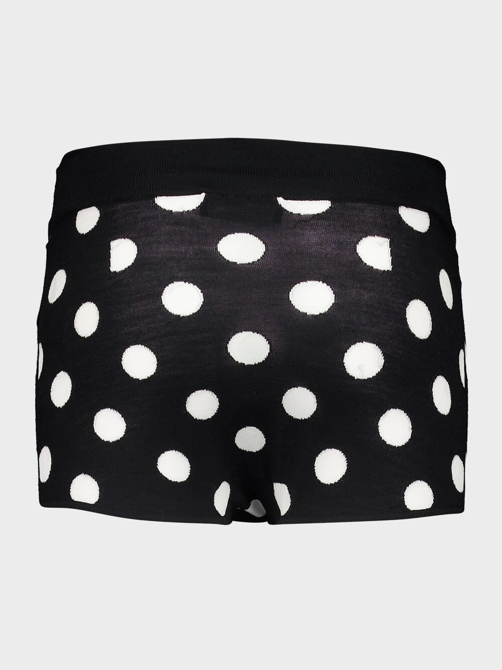 Polka-Dot Wool and Silk High-Waisted Panties