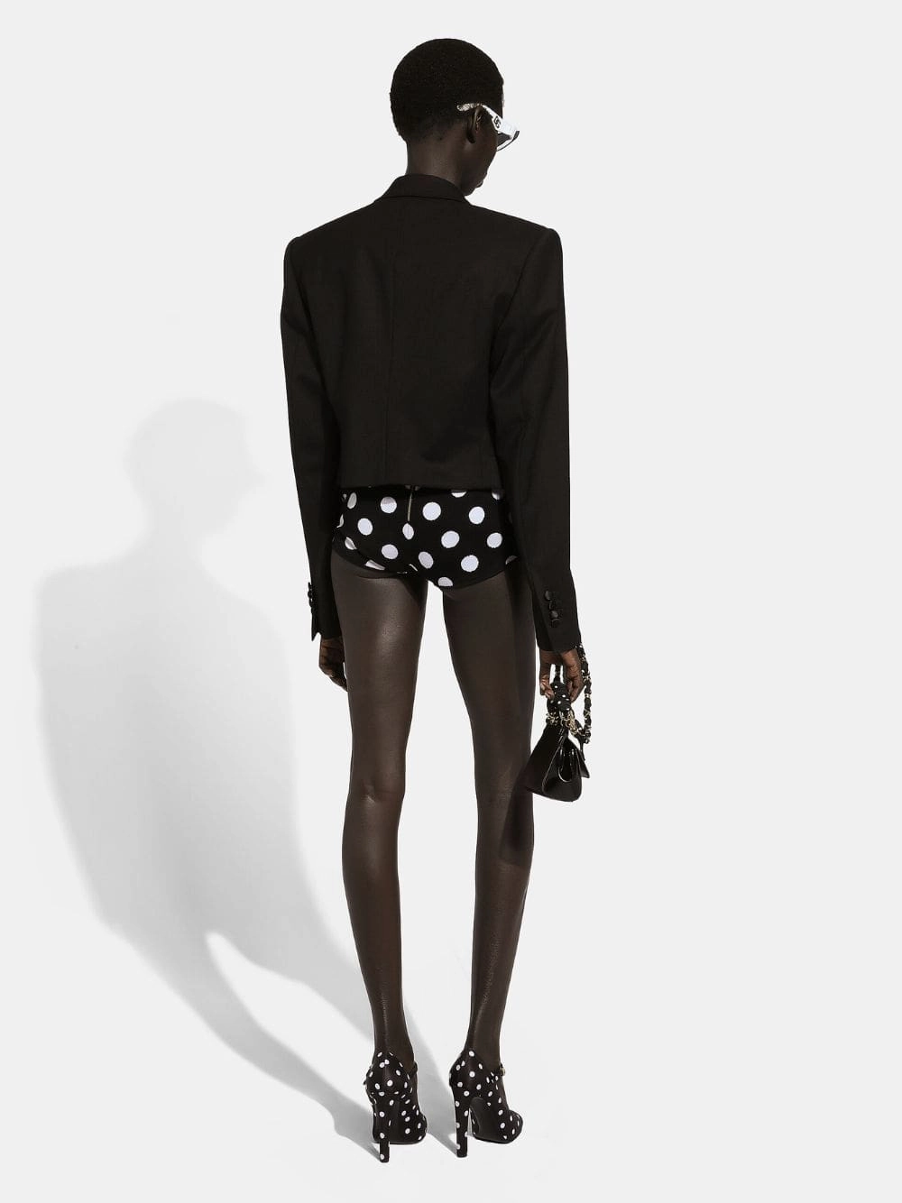 Polka-Dot Wool and Silk High-Waisted Panties
