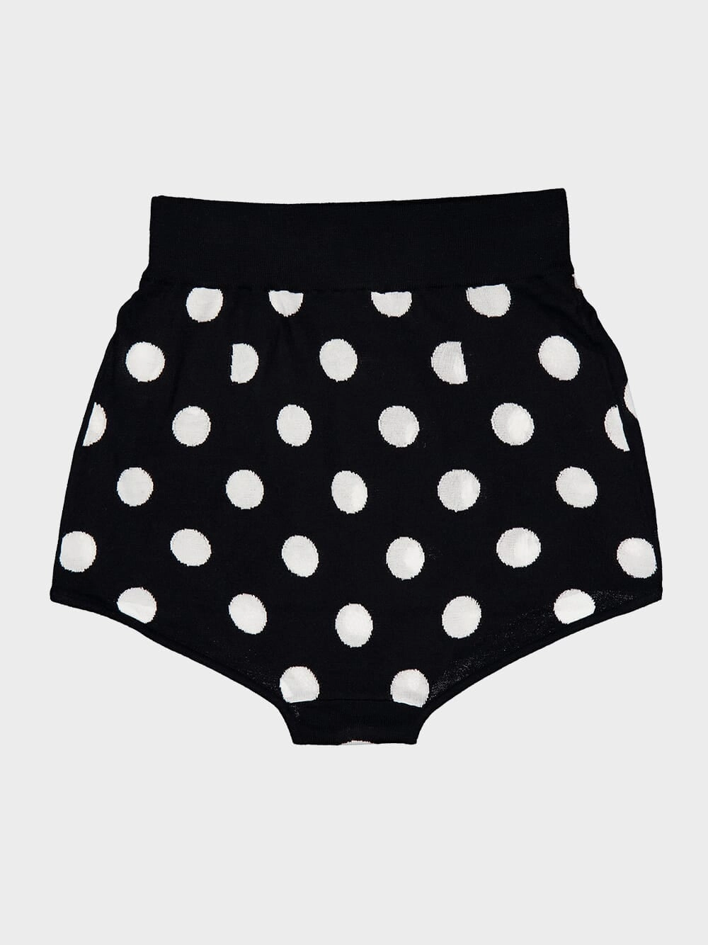 Polka-Dot Wool and Silk High-Waisted Panties