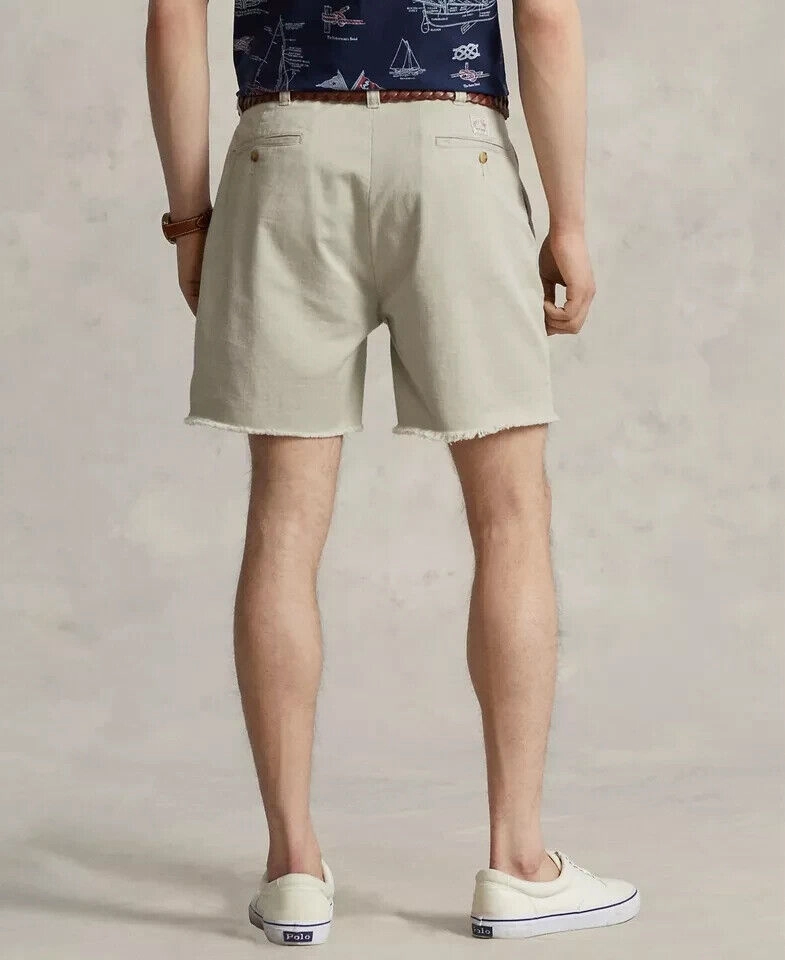 Polo Ralph Lauren Chino Shorts Men's 6" Burroughs Relaxed Fit Khaki Beige MXX146