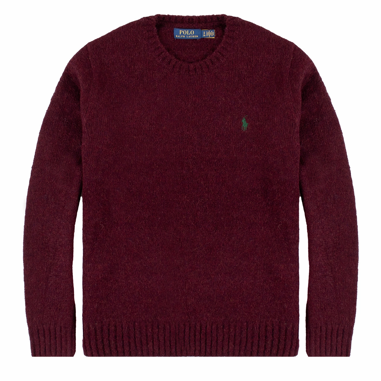 Polo Ralph Lauren Chunky Crew Knit Aged Wine Heather mens sweaters cheap