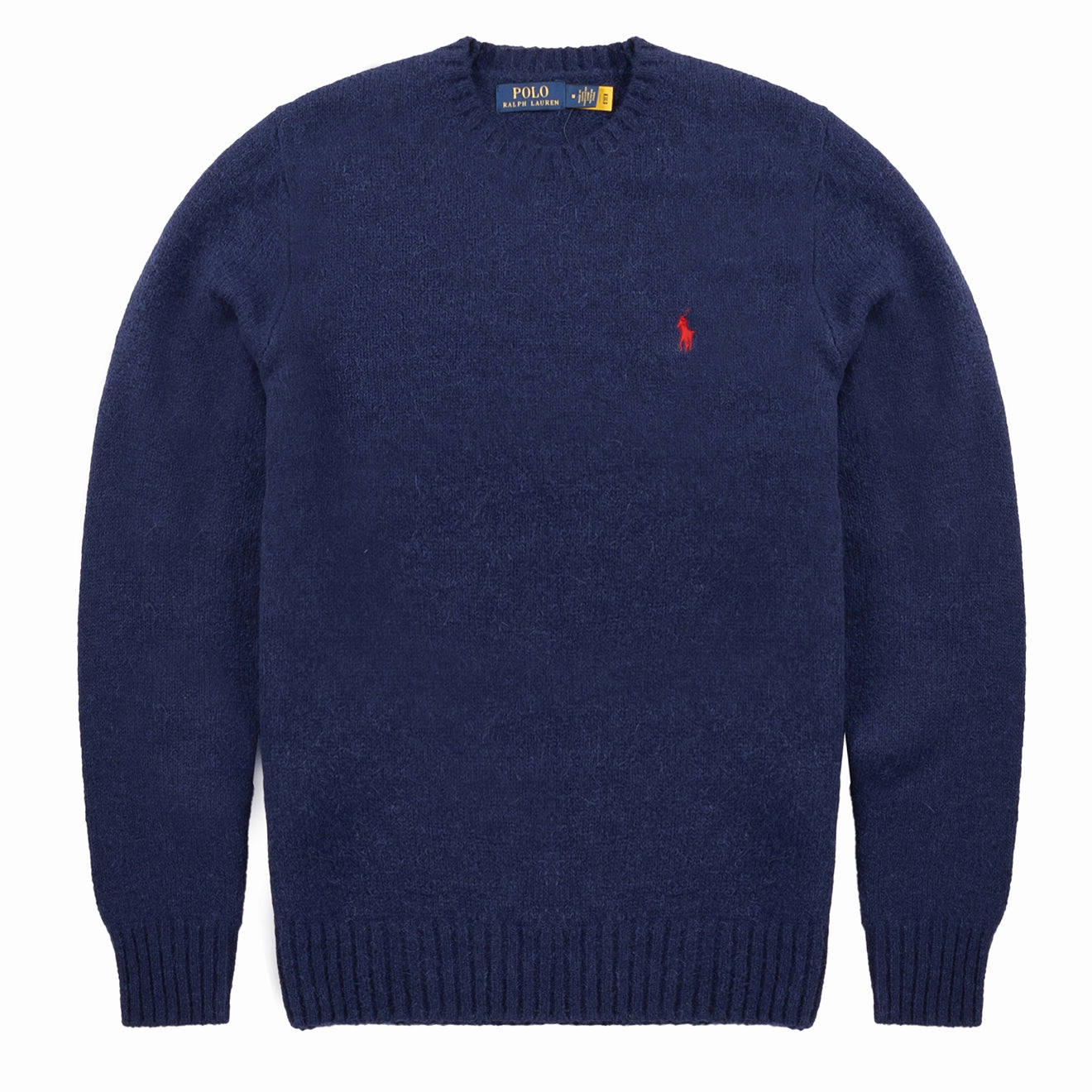 Polo Ralph Lauren Chunky Crew Knit Bright Navy mens sweaters cheap