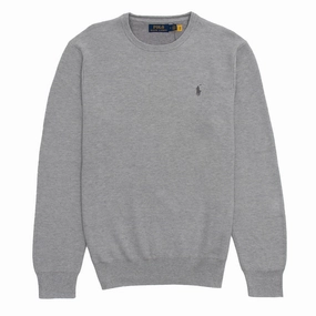 Polo Ralph Lauren Cotton Crewneck Jumper Andover Heather mens sweaters cheap